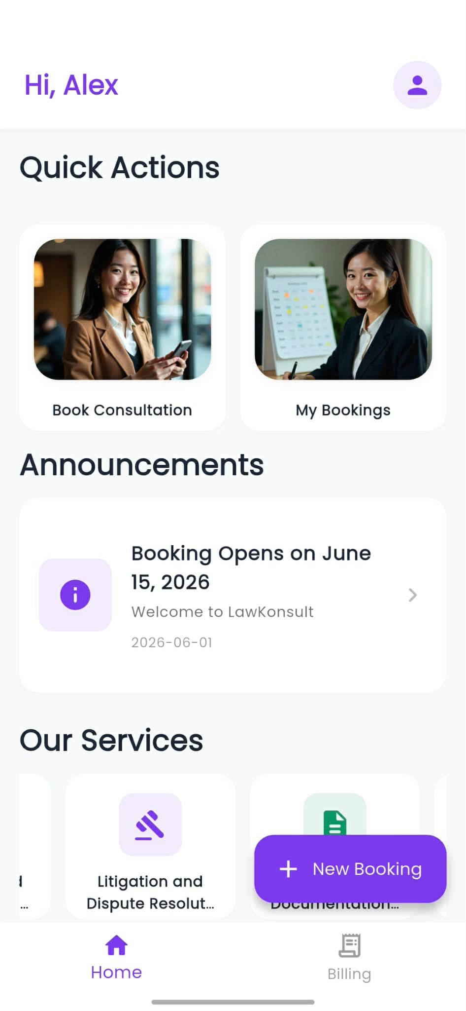 LawKonsult app preview